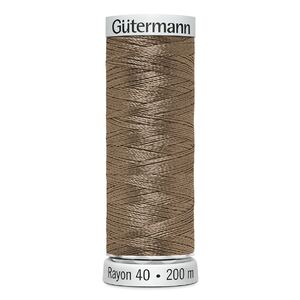 Gutermann Rayon 40 #1128 DARK ECRU, 200m Machine Embroidery Thread