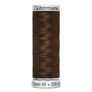 Gutermann Rayon 40 #1129 BROWN, 200m Machine Embroidery Thread