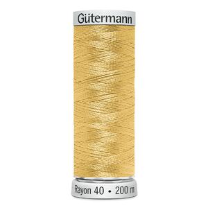Gutermann Rayon 40 #1135 PASTEL YELLOW, 200m Machine Embroidery Thread