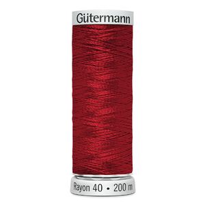 Gutermann Rayon 40 #1147 CHRISTMAS RED, 200m Machine Embroidery Thread