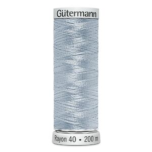 Gutermann Rayon 40 #1151 POWDER TINT BLUE, 200m Machine Embroidery Thread