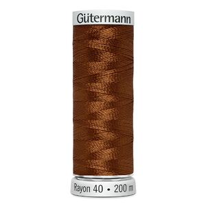 Gutermann Rayon 40 #1158 DARK MAPLE, 200m Machine Embroidery Thread