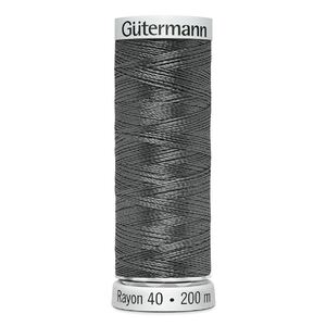Gutermann Rayon 40 #1166 MEDIUM STEEL GREY, 200m Machine Embroidery Thread