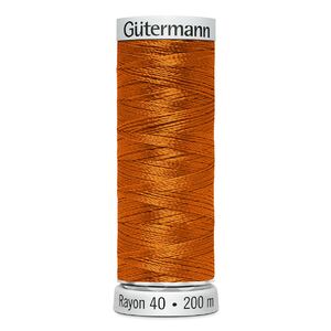 Gutermann Rayon 40 #1168 TRUE ORANGE, 200m Machine Embroidery Thread