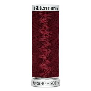 Gutermann Rayon 40 #1169 BAYBERRY RED (PORT), 200m Machine Embroidery Thread