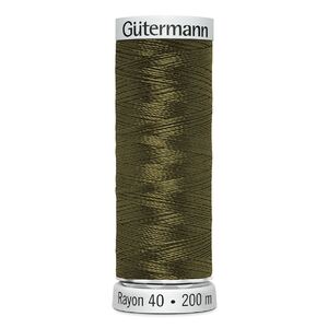 Gutermann Rayon 40 #1173 MEDIUM ARMY GREEN, 200m Machine Embroidery Thread