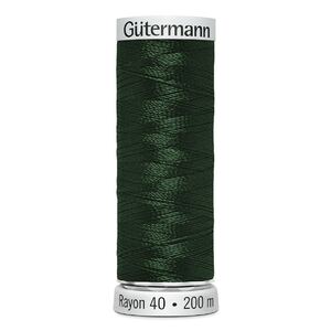 Gutermann Rayon 40 #1174 DARK PINE GREEN, 200m Machine Embroidery Thread