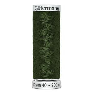 Gutermann Rayon 40 #1175 DARK AVACADO GREEN, 200m Machine Embroidery Thread