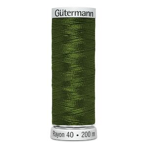 Gutermann Rayon 40 #1176 MEDIUM AVACADO GREEN, 200m Machine Embroidery Thread