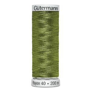 Gutermann Rayon 40 #1177 AVACADO GREEN, 200m Machine Embroidery Thread