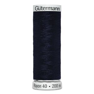 Gutermann Rayon 40 #1182 BLUE BLACK, 200m Machine Embroidery Thread