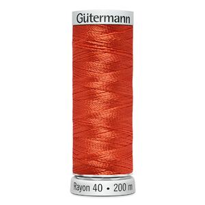 Gutermann Rayon 40 #1184 ORANGE RED, 200m Machine Embroidery Thread