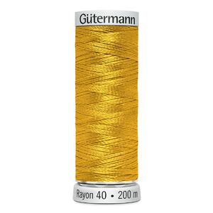 Gutermann Rayon 40 #1185 GOLDEN YELLOW, 200m Machine Embroidery Thread