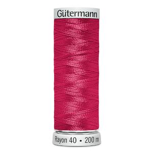 Gutermann Rayon 40 #1188 RED GERANIUM, 200m Machine Embroidery Thread