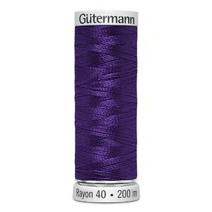 Gutermann Rayon 40 #1195 DARK PURPLE, 200m Machine Embroidery Thread