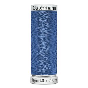 Gutermann Rayon 40 #1196 BLUE, 200m Machine Embroidery Thread
