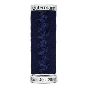 Gutermann Rayon 40 #1197 MEDIUM NAVY, 200m Machine Embroidery Thread
