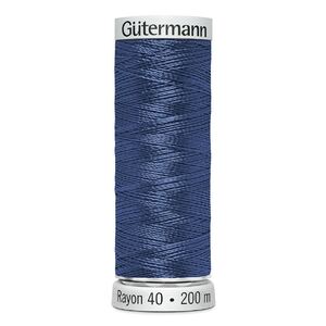 Gutermann Rayon 40 #1198 DUSTY NAVY, 200m Machine Embroidery Thread