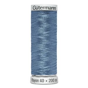 Gutermann Rayon 40 #1201 MEDIUM POWDER BLUE, 200m Machine Embroidery Thread