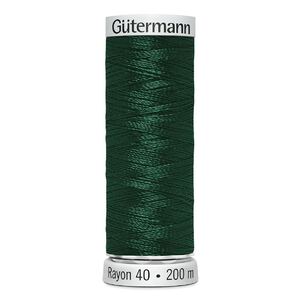 Gutermann Rayon 40 #1208 MALLARD GREEN, 200m Machine Embroidery Thread