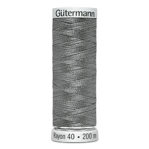 Gutermann Rayon 40 #1219 GREY, 200m Machine Embroidery Thread