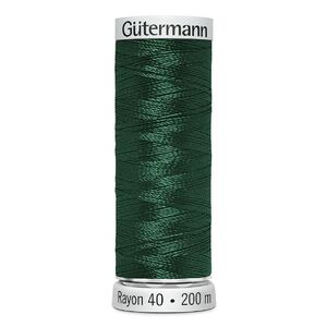 Gutermann Rayon 40 #1232 CLASSIC GREEN, 200m Machine Embroidery Thread