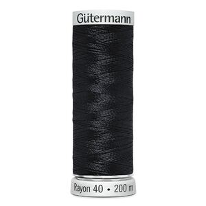 Gutermann Rayon 40 #1234 ALMOST BLACK, 200m Machine Embroidery Thread