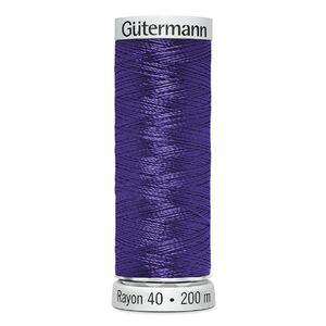 Gutermann Rayon 40 #1235 DEEP PURPLE, 200m Machine Embroidery Thread