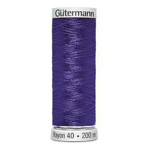 Gutermann Rayon 40 #1235 DEEP PURPLE, 200m Machine Embroidery Thread