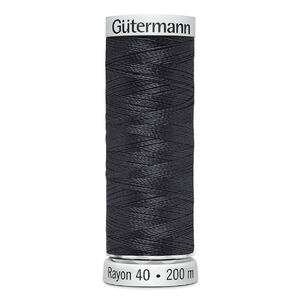 Gutermann Rayon 40 #1240 SMOKEY GREY, 200m Machine Embroidery Thread