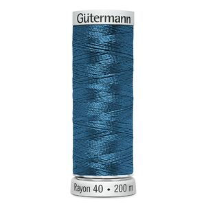 Gutermann Rayon 40 #1250 DUCK WING BLUE, 200m Machine Embroidery Thread