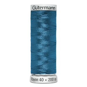 Gutermann Rayon 40 #1251 BRIGHT TURQUOISE, 200m Machine Embroidery Thread