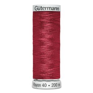 Gutermann Rayon 40 #1257 DEEP CORAL, 200m Machine Embroidery Thread