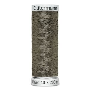 Gutermann Rayon 40 #1270 DARK GREY KHAKI, 200m Machine Embroidery Thread