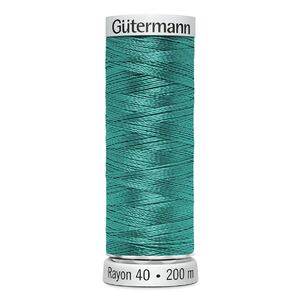 Gutermann Rayon 40 #1288 AQUA, 200m Machine Embroidery Thread