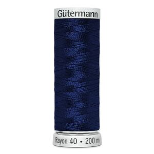Gutermann Rayon 40 #1293 DEEP NASSAU BLUE, 200m Machine Embroidery Thread