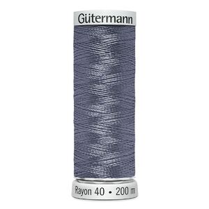 Gutermann Rayon 40 #1295 STERLING, 200m Machine Embroidery Thread