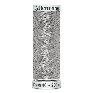 Gutermann Rayon 40 #1327 DARK WHISPER GREY, 200m Machine Embroidery Thread