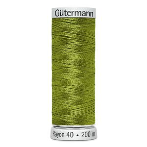 Gutermann Rayon 40 #1332 DEEP CHARTREUSE 200m Machine Embroidery Thread