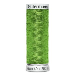 Gutermann Rayon 40 #1510 LIME GREEN, 200m Machine Embroidery Thread