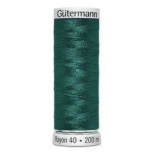 Gutermann Rayon 40 #1517 COACHMAN GREEN, 200m Machine Embroidery Thread