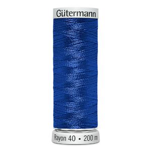 Gutermann Rayon 40 #1535 TEAM BLUE, 200m Machine Embroidery Thread