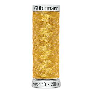 Gutermann Rayon 40 #2134 VARIEGATED GOLDEN YELLOWS 200m Machine Embroidery Thread