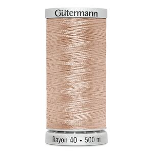 Gutermann Rayon 40 #1017 PASTEL PEACH, 500m Machine Embroidery Thread
