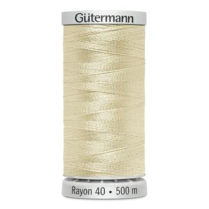 Gutermann Rayon 40 #1022 CREAM, 500m Machine Embroidery Thread
