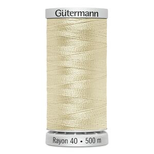 Gutermann Rayon 40 #1022 PALE YELLOW 500m Machine Embroidery Thread