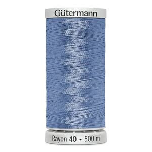 Gutermann Rayon 40 #1028 BABY BLUE, 500m Machine Embroidery Thread