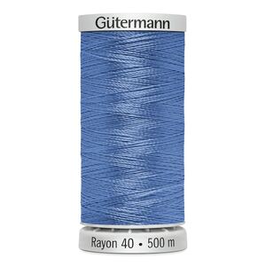 Gutermann Rayon 40 #1029 MEDIUM BLUE, 500m Machine Embroidery Thread