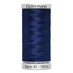 Gutermann Rayon 40 #1042 BRIGHT NAVY BLUE, 500m Machine Embroidery Thread