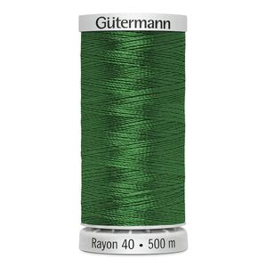Gutermann Rayon 40 #1051 CHRISTMAS GREEN, 500m Machine Embroidery Thread